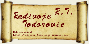 Radivoje Todorović vizit kartica